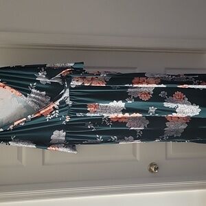 Green Floral Plus Size Maxi Dress Size 24